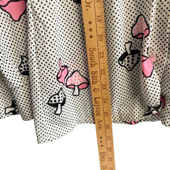 Personal Mushroom Polka Dots Button Front Shirt Top Womens 12 White Black - Picture 5 of 7